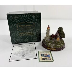 1999 Thomas Kinkade Seaside Memories Lighted Lighthouse The Light Of Peace COA
